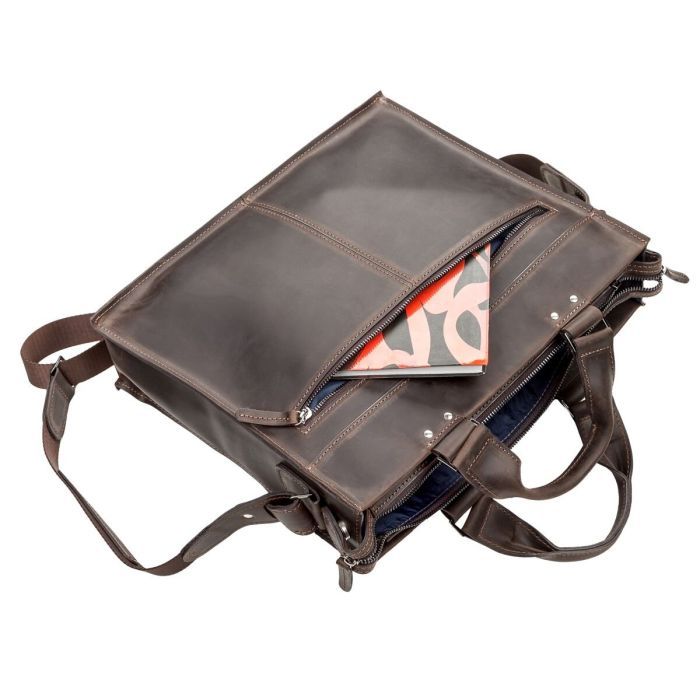 Сумка Shvigel Кожаная Коричневая (11109) изображение 8