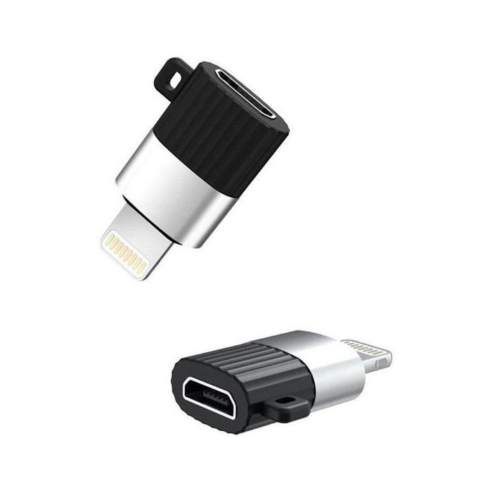 Перехідник Lightning M to Micro 5P F black XO (XO-NB149B-BK) зображення 2