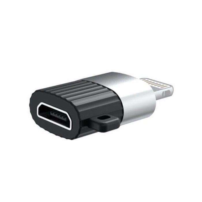 Перехідник Lightning M to Micro 5P F black XO (XO-NB149B-BK) зображення 3