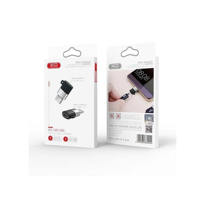 Перехідник Lightning M to Micro 5P F black XO (XO-NB149B-BK) зображення 4