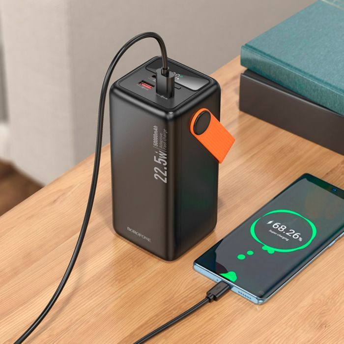 Батарея универсальная BOROFONE 50000mAh BJ66A Magnifico 22.5W PD/20W Black (6941991115158) изображение 8