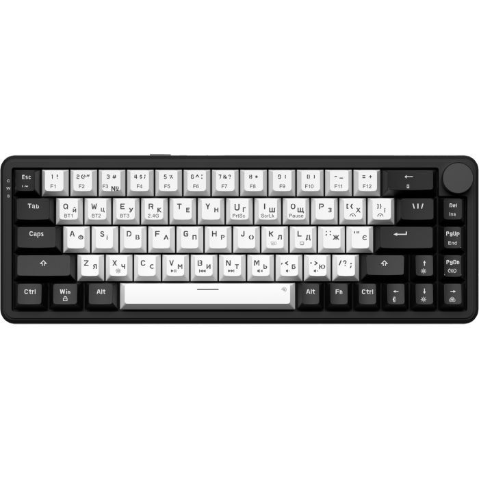 Клавіатура GamePro Asgard Valhalla MK210W Pro 65 RGB Wireless/Bluetooth/USB White (MK210W Pro)