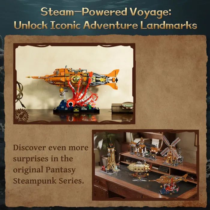 Конструктор Pantasy Steampunk- Наутілус (85029) зображення 7