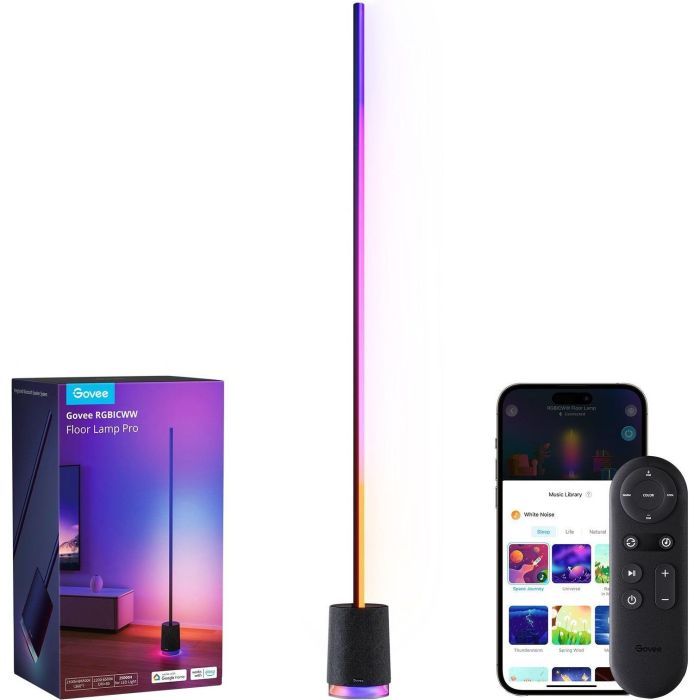 Торшер Govee H6079, 1500Lm, RGBICW, with speaker, WI-FI/Bluetooth, black (H6079312) > ціни в Києві та Україні Торшер Govee H6079, 1500Lm, RGBICW, with speaker, WI-FI/Bluetooth, black (H6079312)