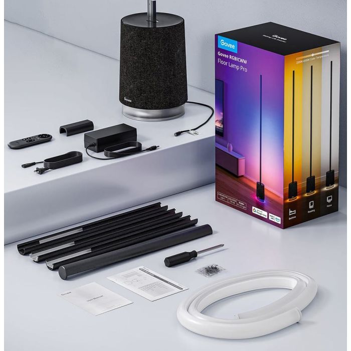 Торшер Govee H6079, 1500Lm, RGBICW, with speaker, WI-FI/Bluetooth, black (H6079312) зображення 5 Торшер Govee H6079, 1500Lm, RGBICW, with speaker, WI-FI/Bluetooth, black (H6079312) зображення 5