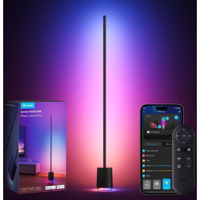 Торшер Govee H6079, 1500Lm, RGBICW, with speaker, WI-FI/Bluetooth, black (H6079312) зображення 9 Торшер Govee H6079, 1500Lm, RGBICW, with speaker, WI-FI/Bluetooth, black (H6079312) зображення 9