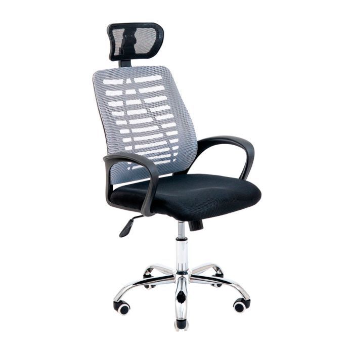 Офісне крісло Richman Бласт Хром M-1 (Tilt) Сітка чорна + сіра (ADD0002355)