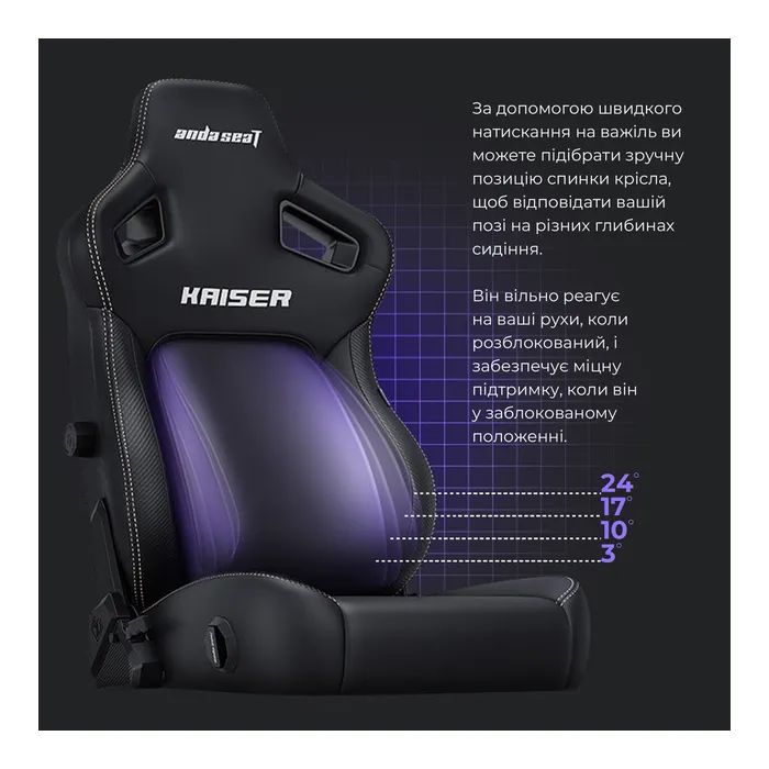 Кресло игровое Anda Seat Kaiser 4 PVC Size XL Cyber Green (AD12YDDC-XLL-20-C-PV/C-01) изображение 6