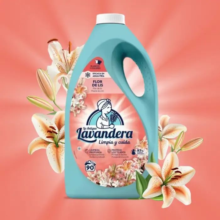 Гель для прання La Antigua Lavandera Flor de Lis З ароматом лілій та жасмину 4.5 л (8435495847878) зображення 2