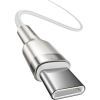 Дата кабель USB-C to USB-C 1.0m 100W metal white Baseus (CATJK-C02) изображение 2