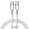 Дата кабель USB-C to USB-C 1.0m 100W metal white Baseus (CATJK-C02)