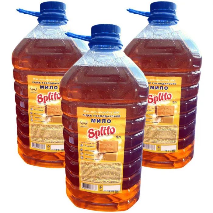 Гель для стирки Splito Жидкое хозяйственное мыло 72% 5 л (4820049383867) изображение 4 Гель для стирки Splito Жидкое хозяйственное мыло 72% 5 л (4820049383867) изображение 4
