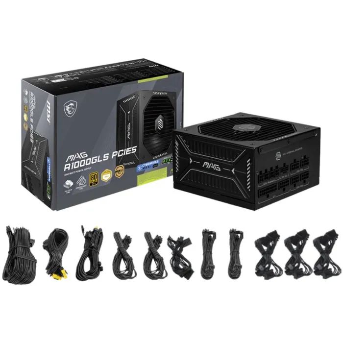 Блок живлення MSI 1000W MAG A1000GLS PCIE5 (MAG A1000GLS PCIE5) зображення 4