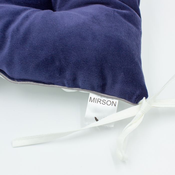 Подушка на стілець MirSon 28-0006 Navy blue Velvet 40х40 см (2200006185901) зображення 3