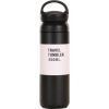 Термос Merlion Travel Tumbler 350 мл, подвійна кришка з ручкою, чорний (SUS304-350Black)