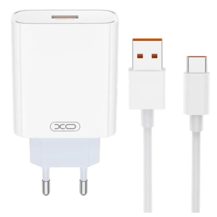 Зарядное устройство XO USB 120W + cable USB to USB-C white (XO-L128U) > цены в Киеве и Украине Зарядное устройство XO USB 120W + cable USB to USB-C white (XO-L128U)