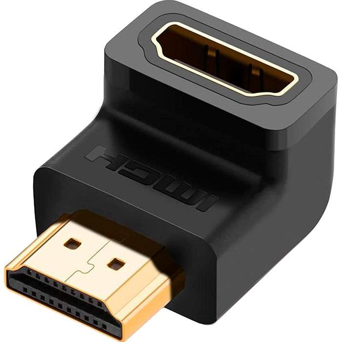 Перехідник HDMI M to HDMI F 90° corner Down HD112 black Ugreen (20109)