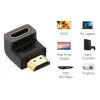 Перехідник HDMI M to HDMI F 90° corner Down HD112 black Ugreen (20109) зображення 3