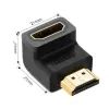 Перехідник HDMI M to HDMI F 90° corner Down HD112 black Ugreen (20109) зображення 4