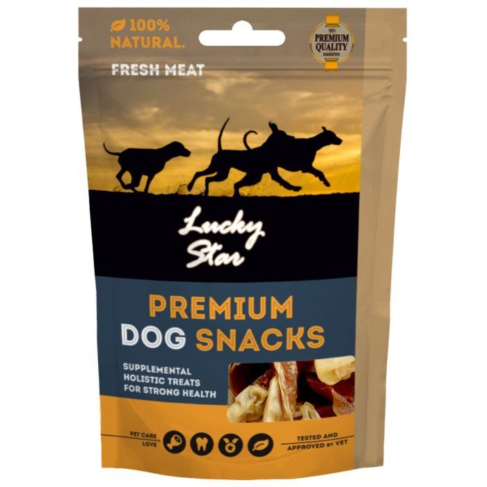 Лакомство для собак Lucky Star Кролиное ухо с мясом утки 200 г (4820144301179)