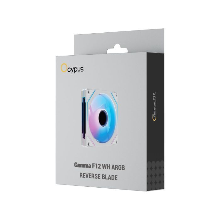 Кулер для корпуса OCYPUS GAMMA F12 WH ARGB REVERSE BLADE (GAMMA-F12-WH1AM01X-GL) изображение 6