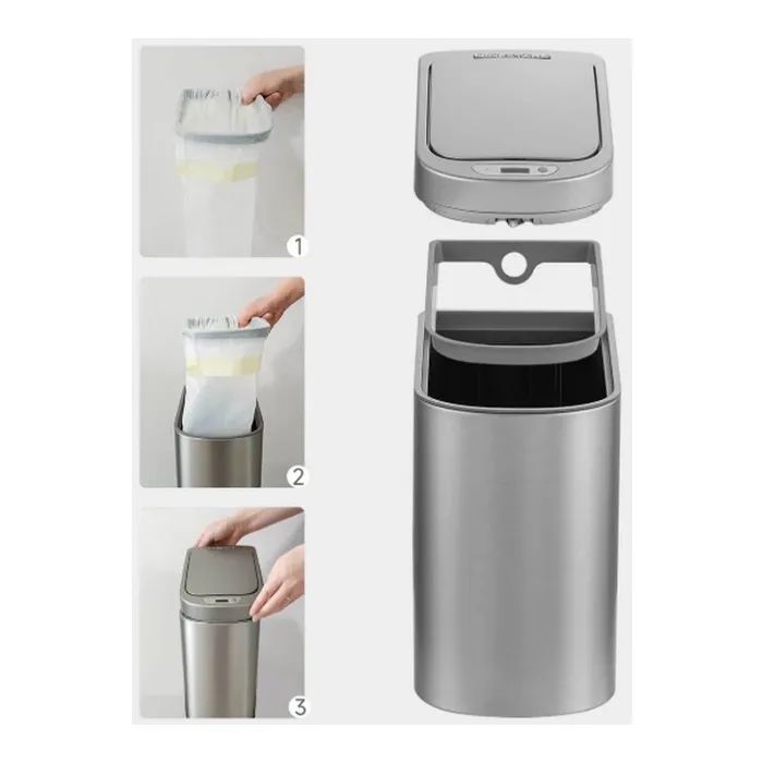 Контейнер для мусора Xiaomi Ninestars Gem Black (DZT-7-2 Gem Black) изображение 4