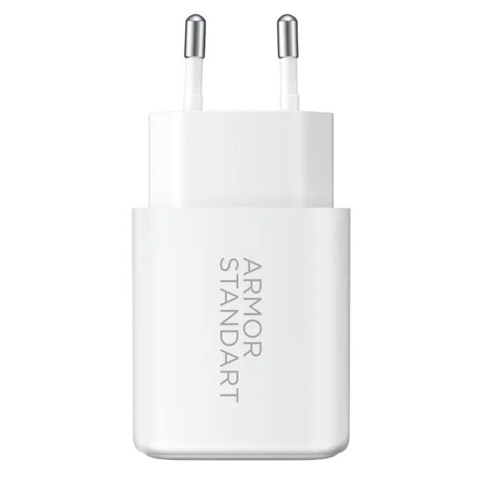 Зарядний пристрій Armorstandart 1xUSB-C PD25W + 1xUSB QC3.0 GaN white (ARM87066) зображення 2