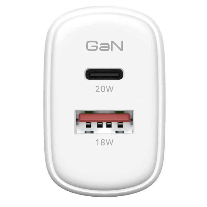 Зарядний пристрій Armorstandart 1xUSB-C PD25W + 1xUSB QC3.0 GaN white (ARM87066) зображення 3