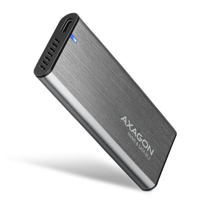 Кишеня зовнішня AXAGON USB-C 3.2 Gen 2 metal box for M.2 NVMe & SATA SSD SuperSpeed (EEM2-SG2)
