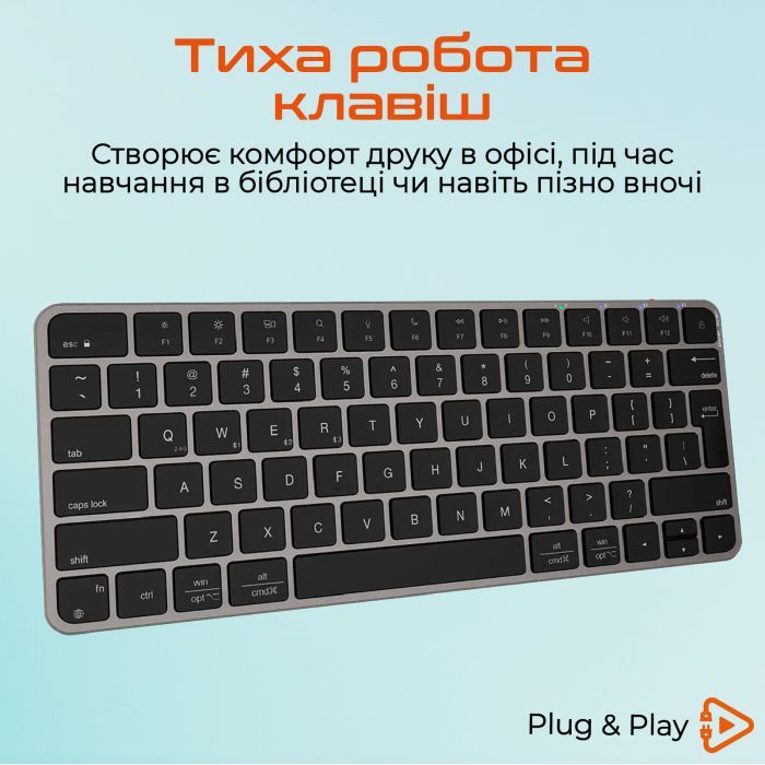 Клавиатура Meetion K210 Bluetooth/Wireless Black (MT-K210MW-A-RUA) изображение 3