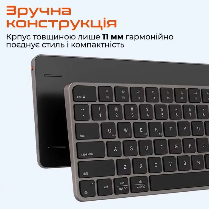 Клавиатура Meetion K210 Bluetooth/Wireless Black (MT-K210MW-A-RUA) изображение 6