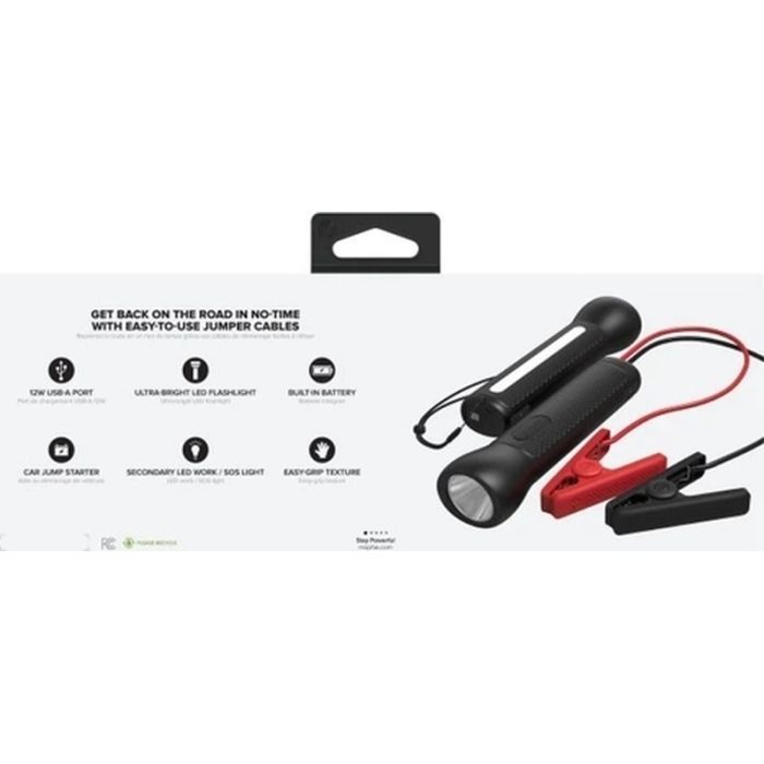 Пуско зарядное устройство Mophie 9900mAh 2A, бустер 400A, встроенный фонарик 450lm, Black (53046) изображение 12