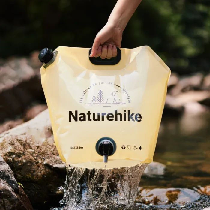 Відро складне Naturehike CNK2450CF027 для води 10 л, жовте (6927595798355) зображення 10