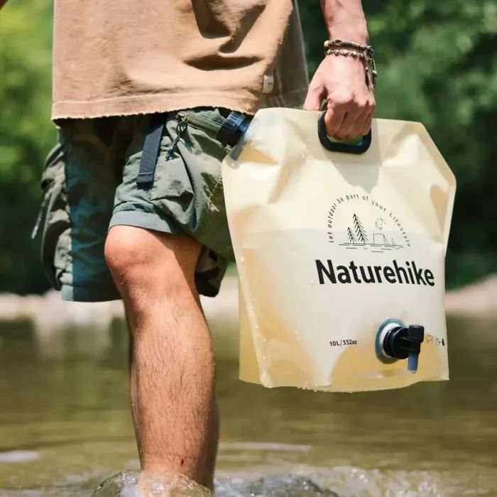 Відро складне Naturehike CNK2450CF027 для води 10 л, жовте (6927595798355) зображення 2