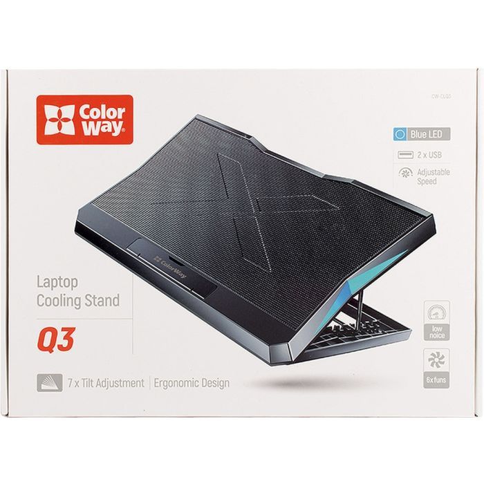Подставка для ноутбука ColorWay Cooling Laptop Q3, 10-17 (CW-CLQ3) изображение 11