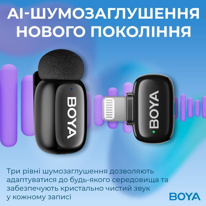 Микрофон Boya mini-16 Lightning Black (mini-16) изображение 10
