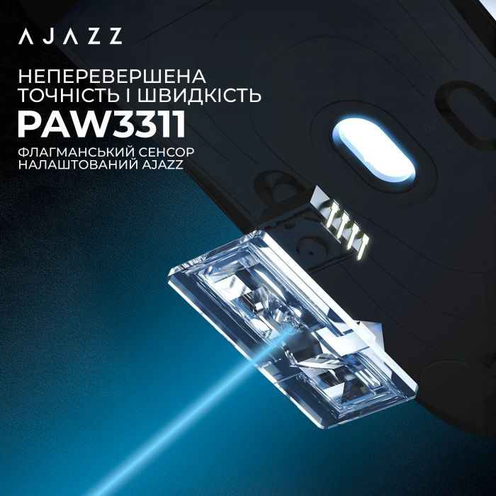 Мышка Ajazz AJ179P MC Charging Dock Wireless/Bluetooth/USB Black (AJ179P-MC-B) изображение 9