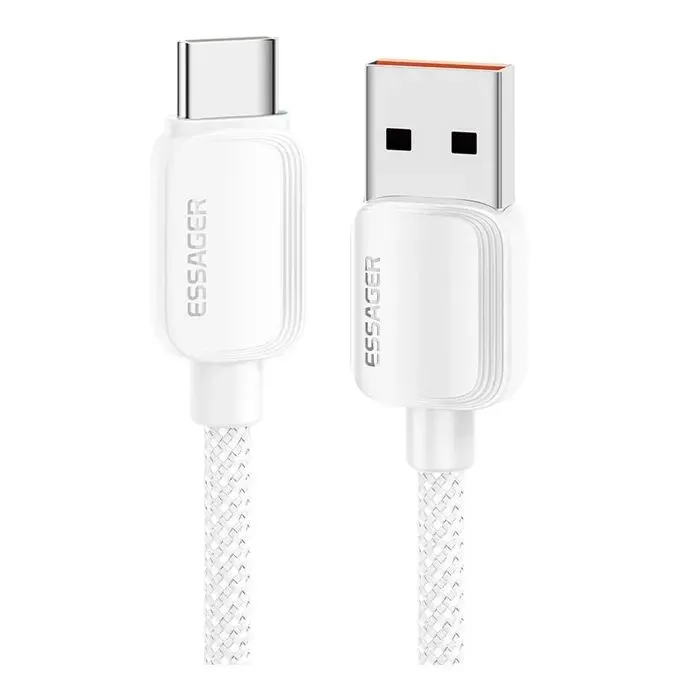 Дата кабель USB 2.0 AM to USB-C 1.0m 100W white Essager (EXC7A-WL02-P)