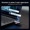 Зчитувач флеш-карт Ugreen USB-C + USB to TF/SD 3.0 CM185 gray (50706) зображення 7