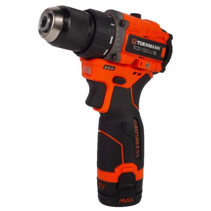 Шуруповерт Tekhmann TCD-12/2 Li BL, 12V, 2x1.5Ah (854606)