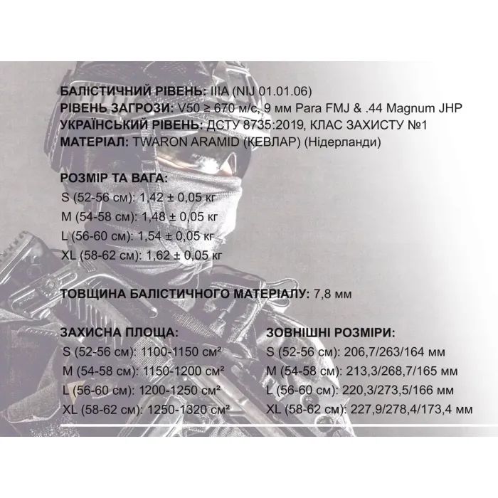 Шолом військовий Alpine Crown Bulletproof Helmet Fast Tweron Kevlar XL Камуфляж (25110-001-XL) зображення 4