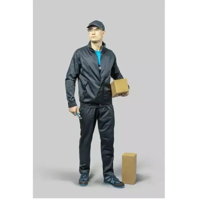 Полукомбинезон рабочий Hoegert FABIAN HT5K305-S 65% полиэстер/35% хлопок темно-синий, S (48) (HT5K305-S) изображение 3