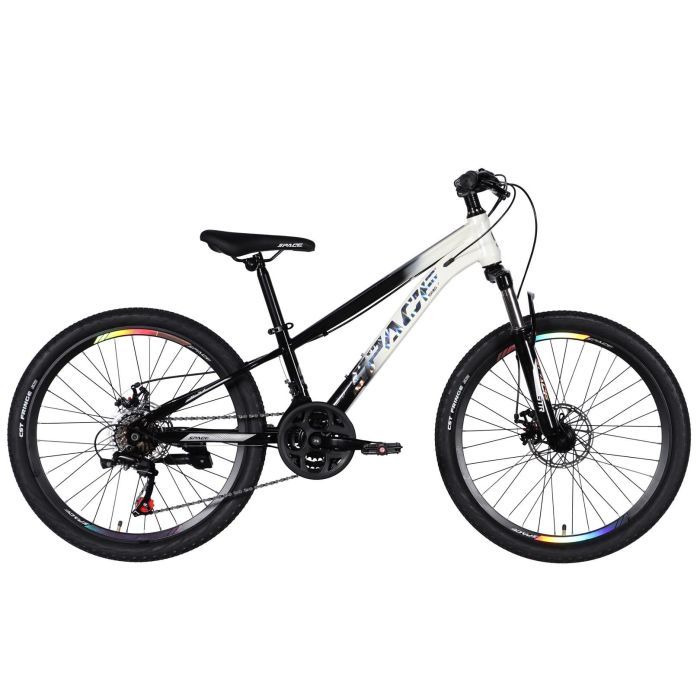 Велосипед Space 24" MARS DD FR рама-11" ST 2026 чорний з білим (OPS-SP-24-059)