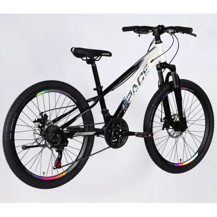 Велосипед Space 24" MARS DD FR рама-11" ST 2026 чорний з білим (OPS-SP-24-059) изображение 3