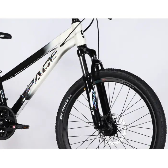 Велосипед Space 24" MARS DD FR рама-11" ST 2026 чорний з білим (OPS-SP-24-059) изображение 4