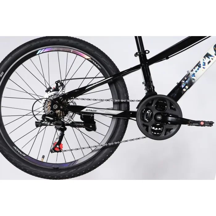 Велосипед Space 24" MARS DD FR рама-11" ST 2026 чорний з білим (OPS-SP-24-059) изображение 5