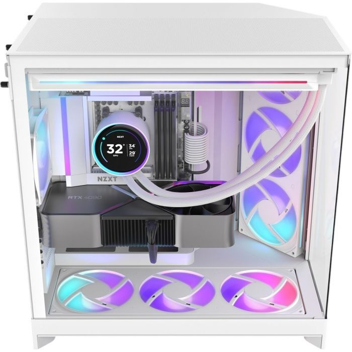 Корпус для ПК NZXT H9 Flow RGB Dual-Chamber White (CM-H92FW-R1) изображение 3