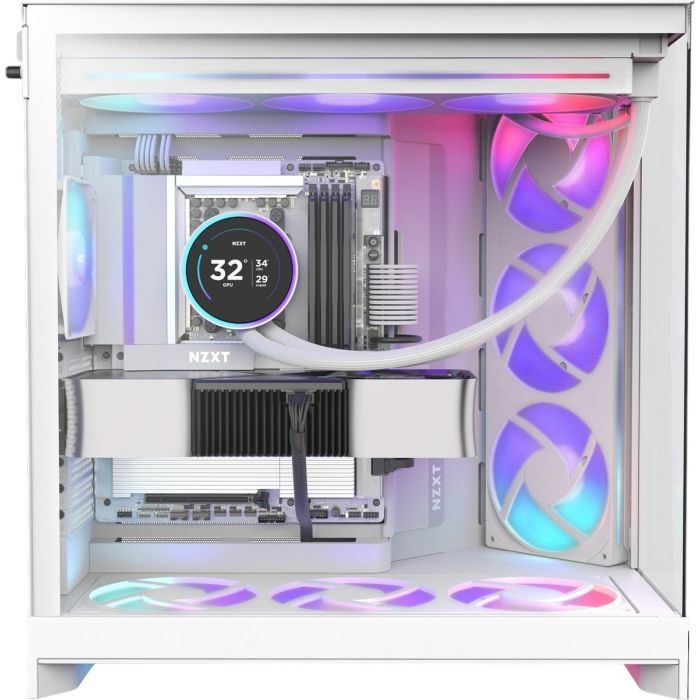 Корпус для ПК NZXT H9 Flow RGB Dual-Chamber White (CM-H92FW-R1) изображение 4