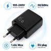 Зарядний пристрій Vinga 2xUSB-C + USB-A Display 45W (VCR45ACCDB) зображення 2