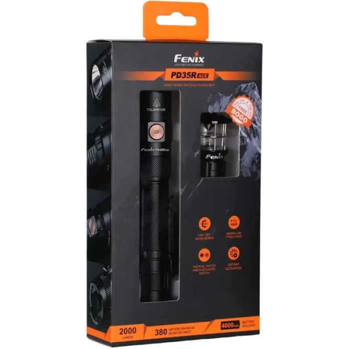 Фонарь Fenix PD35R ACE LED 2000 лм + наключний ліхтар CL01 (чорний) (PD35RACE-CL01B) изображение 8
